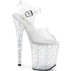 Pleaser - STARDANCE808 Sandale à bride à la cheville, Pole dance chaussures - Transparent Product image